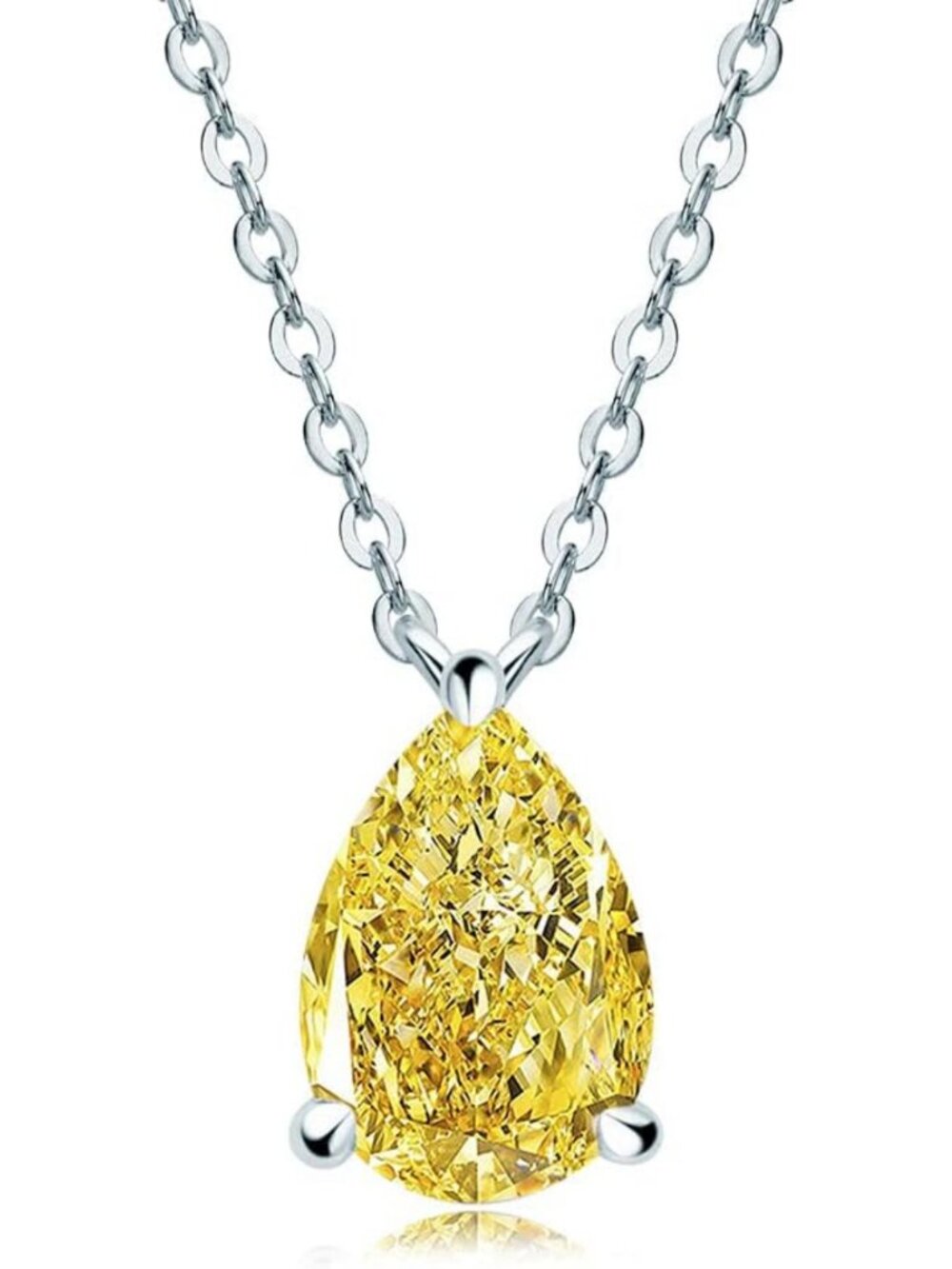 Stunning Lab-Created Diamond Pendant Necklace, 925 Sterling Silver, Gift-Ready